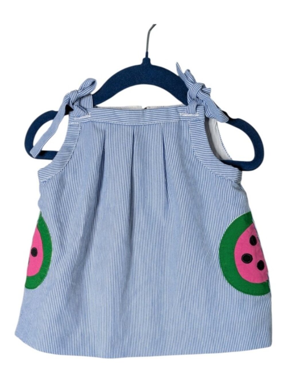 Florence Eiseman Striped Smocked Dress Watermelon Pockets Size 12m‎